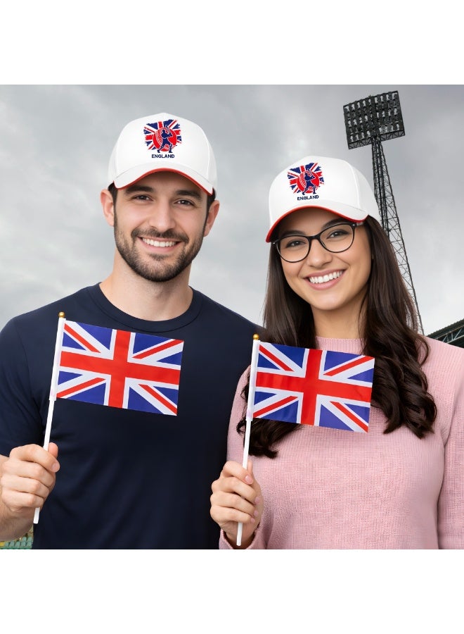 PRINTSHOP4ME England Sports Fans Set - Pack of 3 Combo - Cap, Drawstring Bag, and Hand Flag - Ideal for Matches, Events, and Everyday Use - Perfect for Sports Fans - Image 2